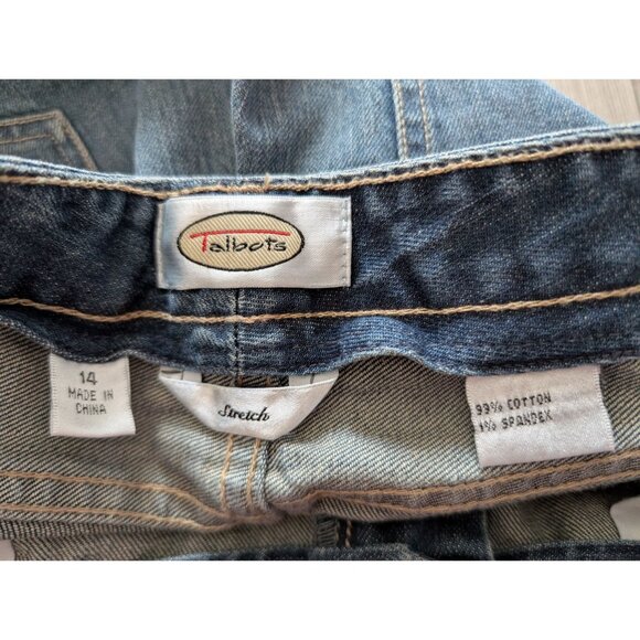 Talbots Womens Stretch Denim Jeans Size 14 Medium Wash Classic Fit - Picture 3 of 4